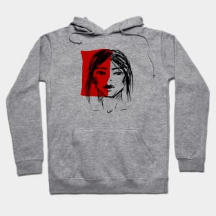 Artistic face of a woman Hoodie